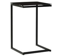 vidaXL Side Table Black 40x40x60 cm Tempered Glass