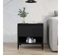 vidaXL Side Table Black 50x46x50 cm Engineered Wood