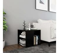 vidaXL Side Table Black 50x50x45 cm Engineered Wood UK HOT