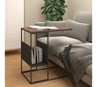 vidaXL Side Table Black 55x36x59.5 cm Engineered Wood