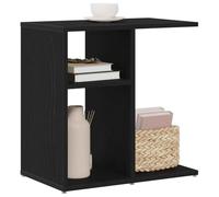vidaXL Side Table Black Oak 50 x 30 x 50 cm Engineered Wood, Living Room, Modern Side Table, Compact, Elegant Indoor Accent, Durable Wooden Furniture for Home