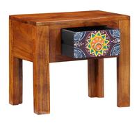 vidaXL Side Table with Drawer with Storage Brown 40 x 30 x 36 cm, Rustic Side Ta