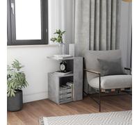 vidaXL Side Table Concrete Grey Chipboard Coffee Sofa End Table Magazine Rack