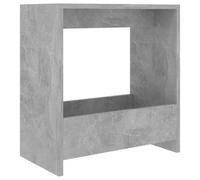 vidaXL Side Table Concrete Grey Chipboard Magazine Rack Coffee Storage Table