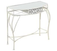 Side Table French Style Metal 82x39x76 cm White Vidaxl White