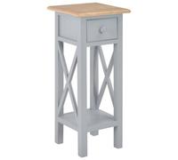 Vidaxl Side Table Grey 27X27X65.5 Cm Wood