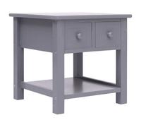 Vidaxl Side Table Grey 40X40X40 Cm Paulownia Wood