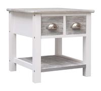 vidaXL Side Table Grey 40x40x40 cm Paulownia Wood UK HOT