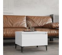 vidaXL Side Table High Gloss White 50x46x35 cm Engineered Wood