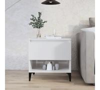 vidaXL Side Table High Gloss White 50x46x50 cm Engineered Wood