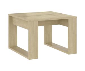 vidaXL Side Table in Modern Style, Square Design, Engineered Wood Construction, Sonoma Oak Color, Compact Size (50x50x35cm)