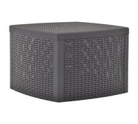 vidaXL Side Table Mocha 54x54x36.5 cm Plastic