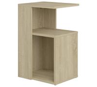 vidaXL Side Table Modern Home Living Room Furniture Accent Coffee Sofa End Table Magazine Rack Storage Space Table Set Chipboard Sonoma Oak