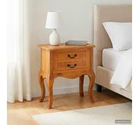 vidaXL Side Table Natural 60.5 x 30 x 61 cm Solid Mahogany Wood
