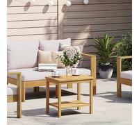 VidaXL Side Table Oil Natural 50 X 35 X 45 Cm Solid Wood