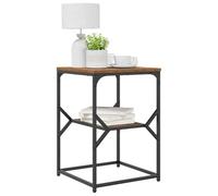 vidaXL Side Table Old Wood 41 x 40 x 60 cm Engineered Wood and Steel | Choose from a few stylish colours, Perfect for snug spaces and versatility, Made from solid reclaimed wood and steel
