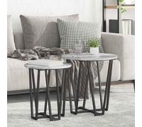 Side Table Set 2 pcs Industrial Round Accent Urban Living Room Areas vidaXL