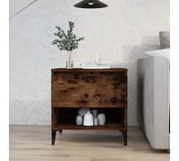 vidaXL Side Table Smoked Oak 50x46x50 cm Engineered Wood UK
