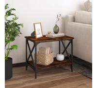 vidaXL Side Table Smoked Oak 55x38x45 cm Engineered Wood