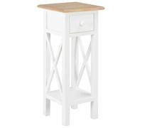 vidaXL Side Table White 27x27x65.5 cm Wood UK