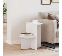 vidaXL Side Table White 50 x 40 x 50 cm Solid pine wood