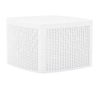 vidaXL Side Table White 54x54x36.5cm Plastic