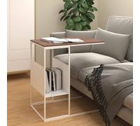 (white and brown, 55 x 36 x 59.5 cm) vidaXL Side Table Engineered Wood Multi Colours/Sizes with/without Wheels
