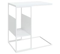 Vidaxl Side Table White 55X36X59.5 Cm Engineered Wood, White