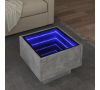 (concrete grey, 40 x 40 x 30 cm) vidaXL Side Table with LED Hallway Tea End Table Sofa Table Engineered Wood
