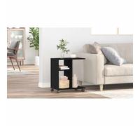 vidaXL Side Table with Shelf Black oak 50 x 30 x 55 cm Engineered Wood