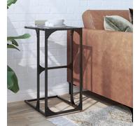 vidaXL Side Table with Transparent Glass 40x30x61.5 cm Steel