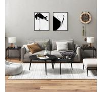 (black, 40 x 40 x 35 cm/ 2 pcs) vidaXL 1/2x Side Table Engineered Wood Couch Tea Table Multi Colours/Sizes