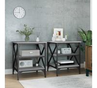 vidaXL Side Tables 2 pcs Grey Sonoma 40x42x50 cm Engineered Wood UK NEW