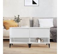 vidaXL Side Tables 2 pcs High Gloss White 50x46x50 cm Engineered Wood