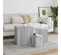 (Grey sonoma) vidaXL Side Tables Coffee Sofa Hallway Accent Table Engineered Wood3 pcs