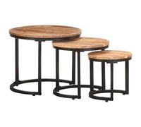 vidaXL Side Tables 3 pcs Solid Acacia Wood UK