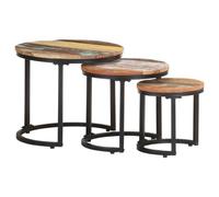 vidaXL Side Tables 3 pcs Solid Reclaimed Wood UK
