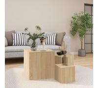 vidaXL Side Tables 3 pcs Sonoma Oak Engineered Wood