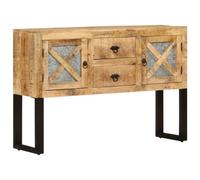 vidaXL Sideboard 110x30x74 cm Rough Mango Wood, Brown