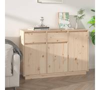 (brown) vidaXL Solid Wood Pine Sideboard Home Storage Cabinet Sideboard Multi Colours
