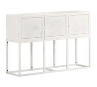 Vidaxl Sideboard 115X30X76 Cm Solid Mango Wood, White