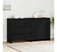 vidaXL Sideboard 2 pcs Black 70 x 41 x 75 cm Engineered Wood