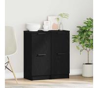 vidaXL Sideboard 2 pcs Black oak 30 x 30 x 70 cm Engineered Wood
