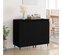 vidaXL Sideboard 2 pcs Black Oak 40 x 35 x 70 cm
