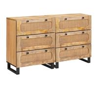 Sideboard 2 pcs Brown 60 x 33 x 75 cm Solid Mango Wood