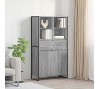 vidaXL Sideboard 2 pcs Grey Sonoma 81 x 36 x 150.5 cm Engineered Wood