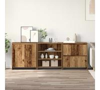 vidaXL Sideboard 3 pcs Old Wood 70 x 41 x 75 cm Engineered Wood