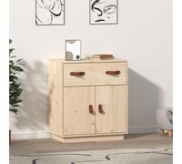 (Brown) vidaXL Solid Wood Pine Sideboard Wooden Cabinet Home Organiser Multi Colours