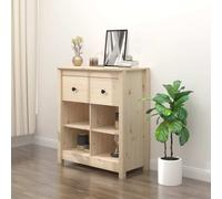 vidaXL Sideboard 70x35x80 cm Solid Wood Pine 03 UK HOT