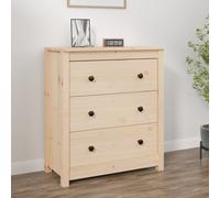 (Brown, 1/70 x 35 x 80 cm (W x D x H)) vidaXL Solid Wood Pine Sideboard Wooden Cupboard Storage Cabinet Multi Colours